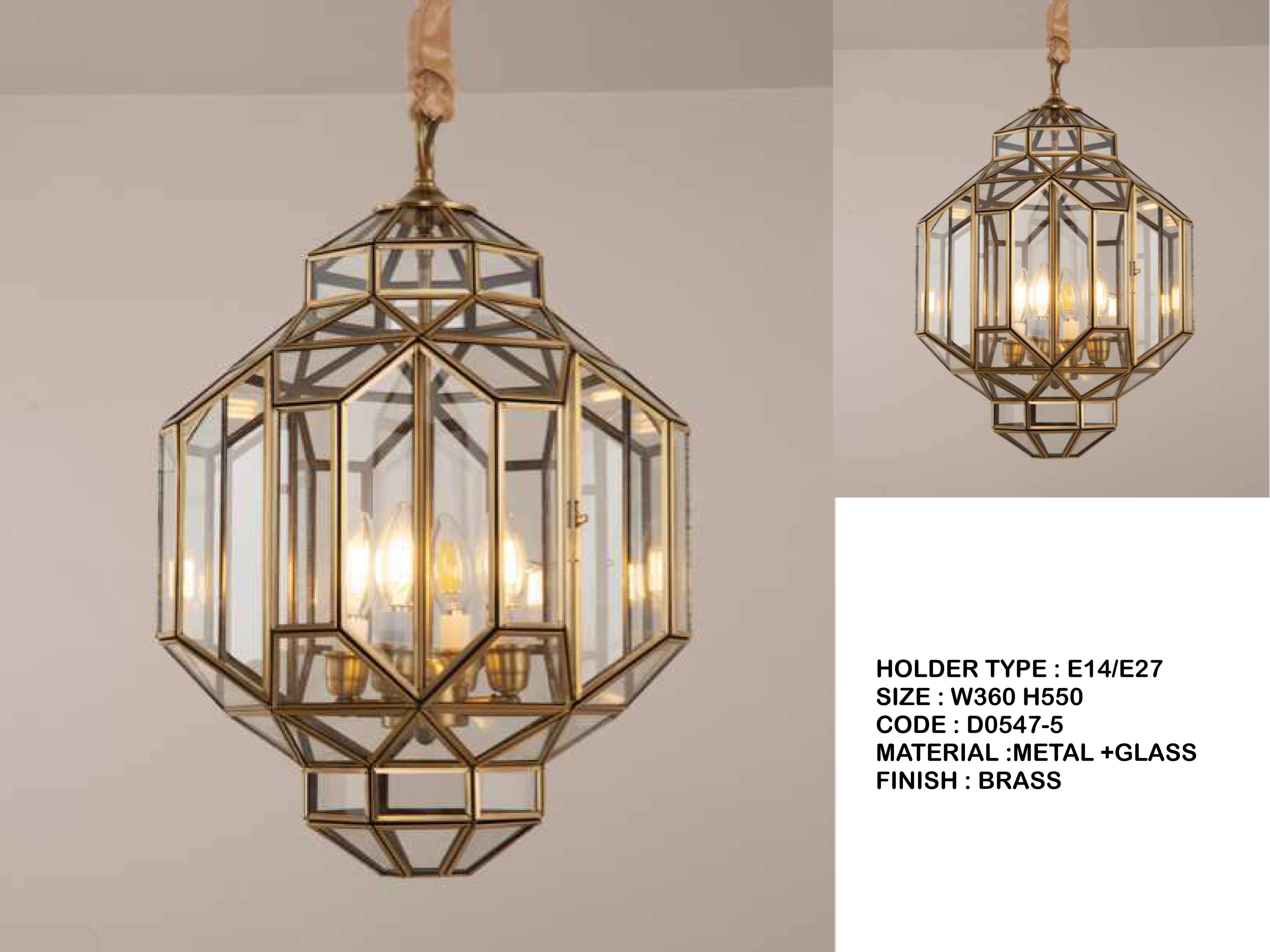 Beyond Lights - Brass Glass Lantern- LCHL